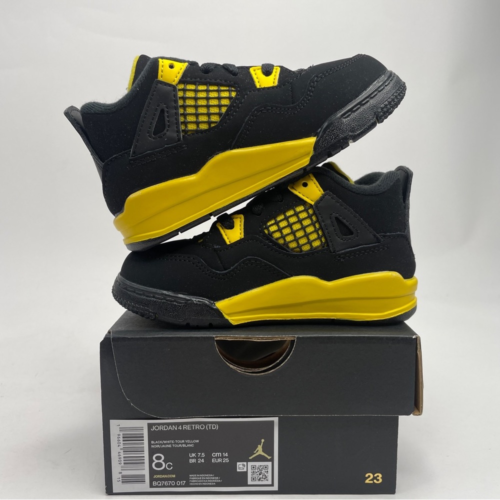 Nike Air Jordan 4 Retro TD “Thunder/Tour Yellow” 2023 - Picture 3 of 4